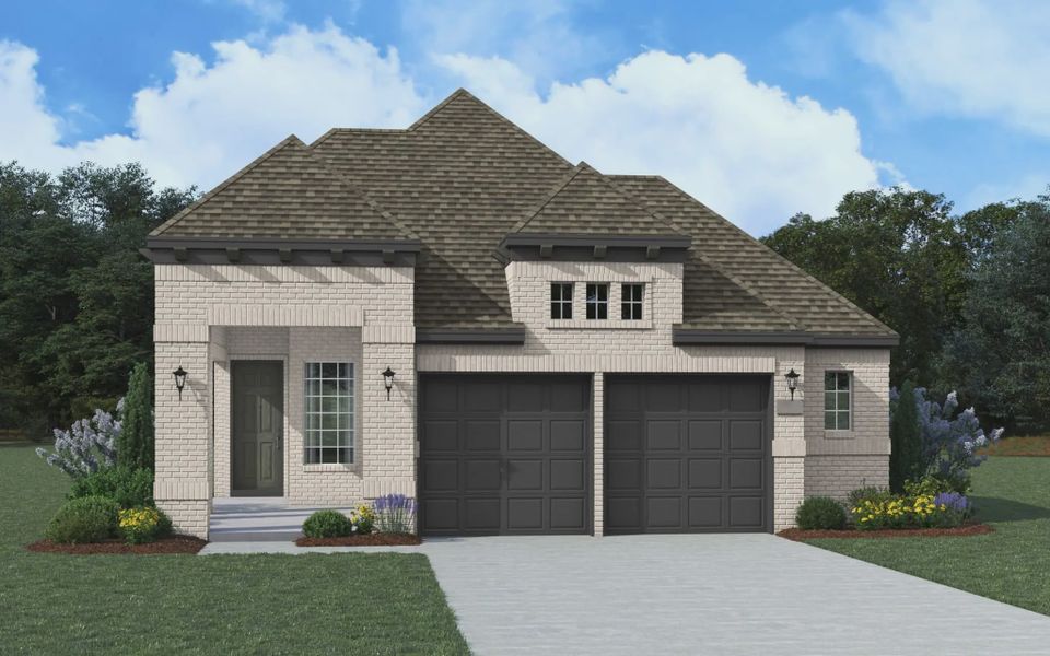 Representative exterior photo of a completed home built from the Tucson by Chesmar Homes in Heartland 40's, Heartland, TX (Image 13).