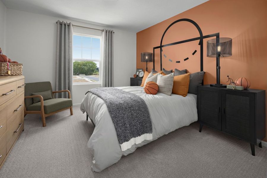 Spacious secondary bedrooms