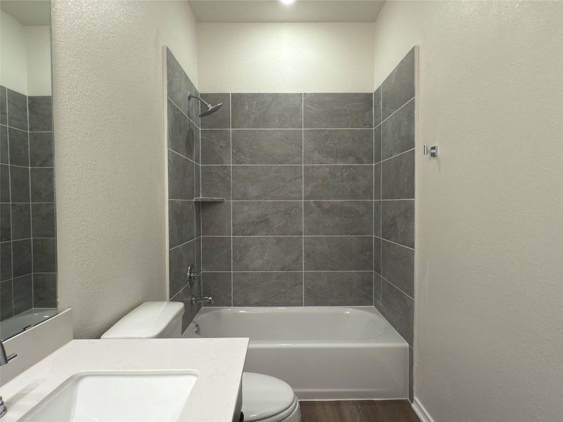 Furnished interior view inside a new home in River Bluff, Leander (Image 8). Furnished interior view inside a new home in River Bluff, Leander (Image 8).