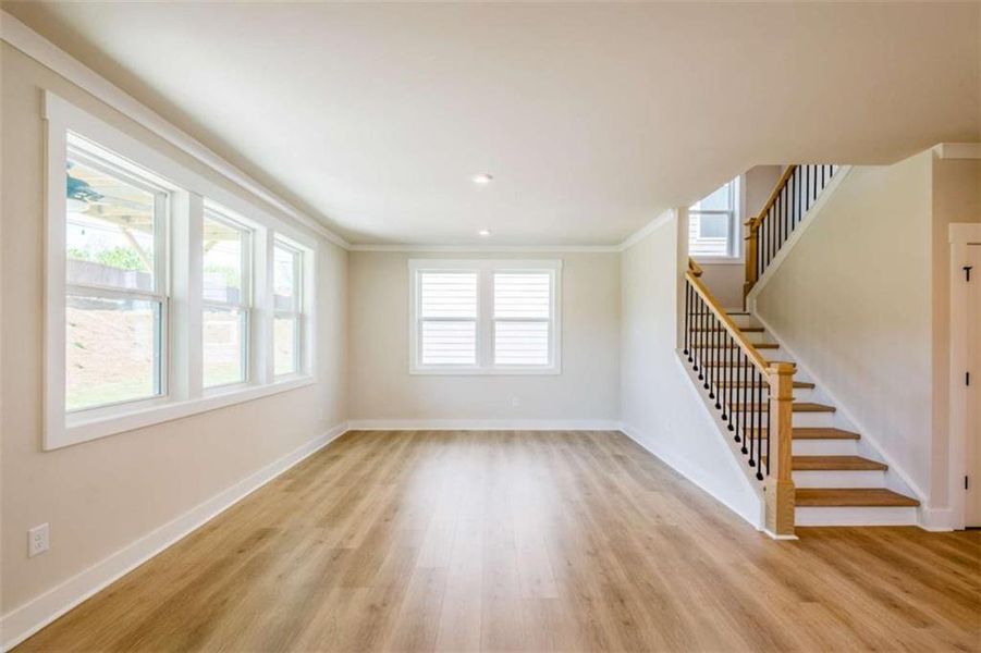 Spacious, unfurnished interior of a new home in The Paddocks at Doc Hughes, Buford (Image 19). Spacious, unfurnished interior of a new home in The Paddocks at Doc Hughes, Buford (Image 19).