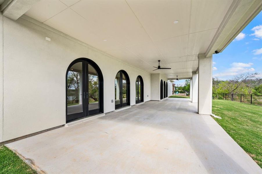 Exterior details and patio area of a home in The Resort on Eagle Mt. Lake, Fort Worth (Image 27).