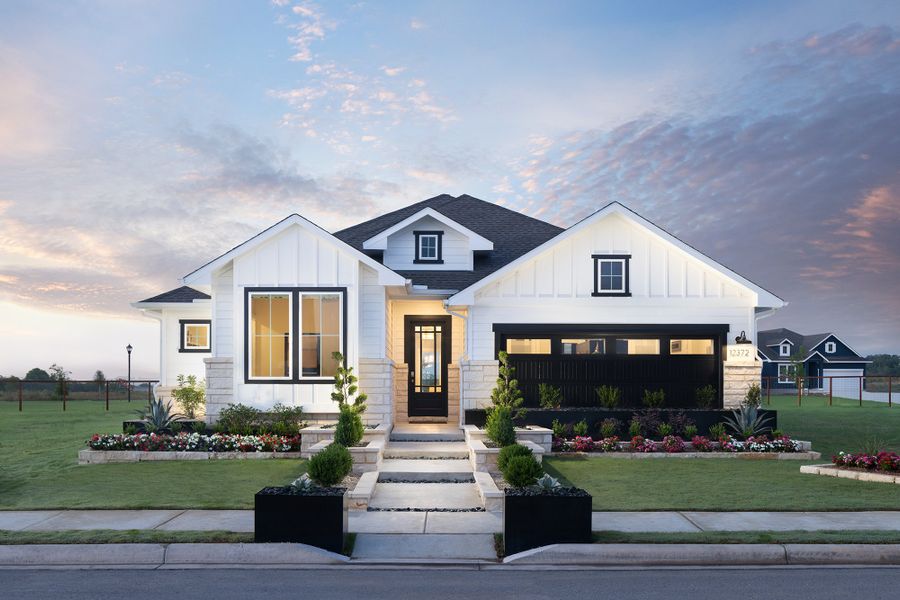 Representative exterior photo of a completed home built from the Elgin by Scott Felder Homes in Prominence, San Antonio, TX (Image 23). Representative exterior photo of a completed home built from the Elgin by Scott Felder Homes in Prominence, San Antonio, TX (Image 23).