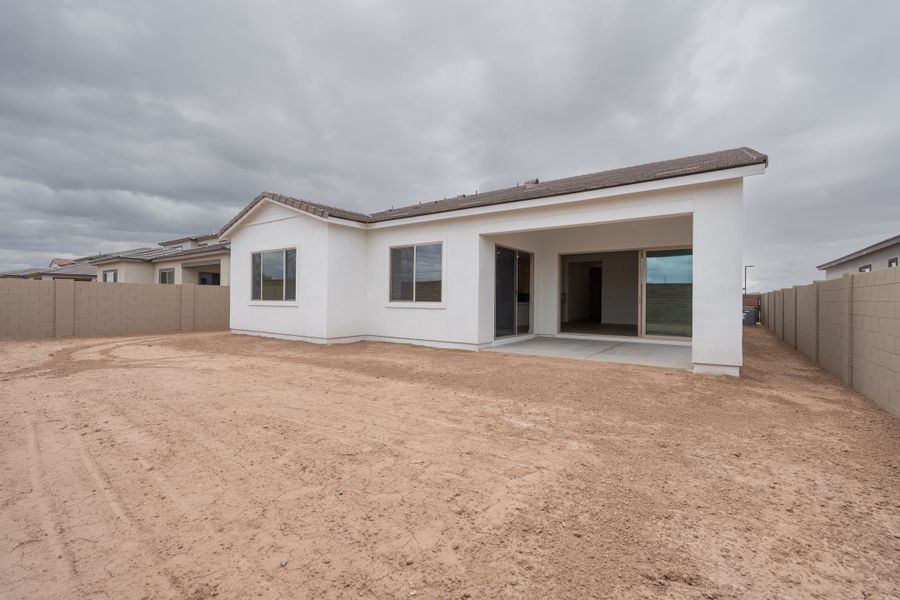 Exterior details and patio area of a home in Waterston Central, Gilbert (Image 13).