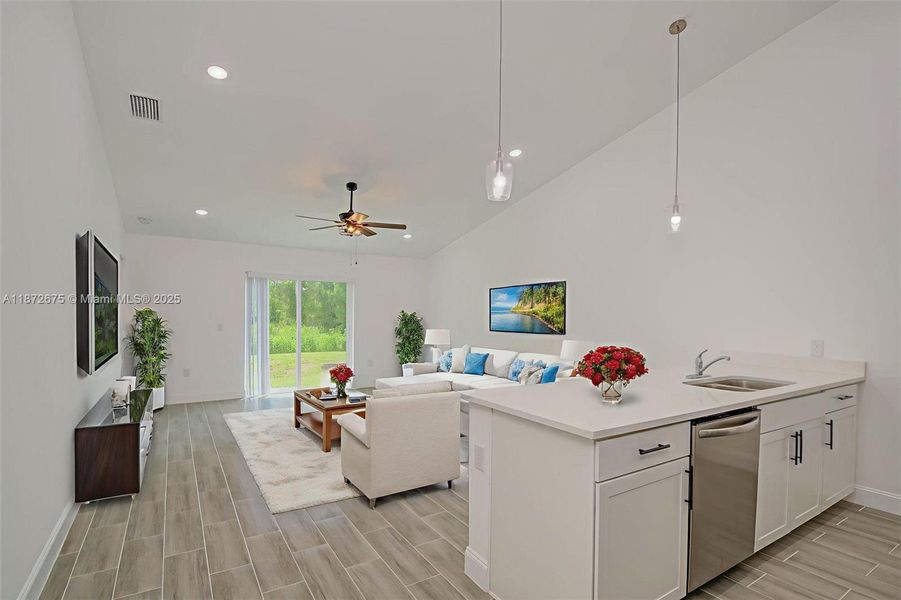 Furnished interior view inside a new home in , Lehigh Acres (Image 7). Furnished interior view inside a new home in , Lehigh Acres (Image 7).