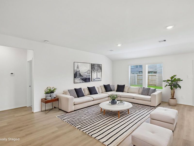 Furnished interior view inside a new home in Riviera Pines - Classic Series, Huffman (Image 5).