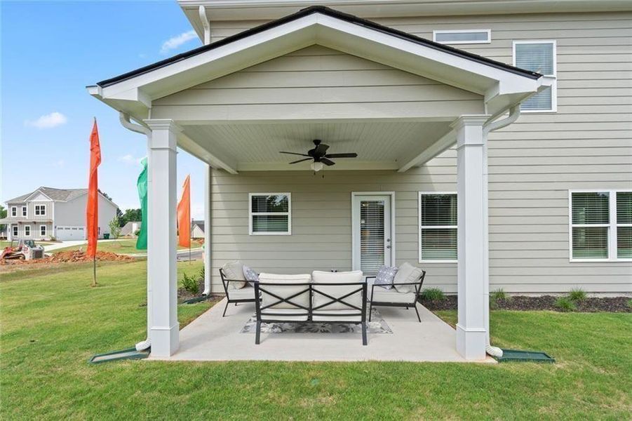 Exterior details and patio area of a home in Hawks View, Ringgold (Image 3).