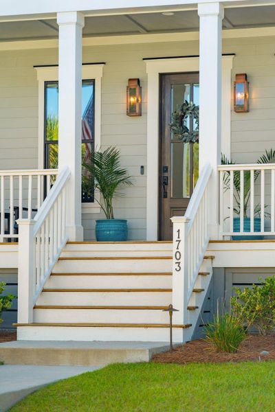 Front exterior of a new home in , Mount Pleasant, SC, highlighting curb appeal (Image 22).