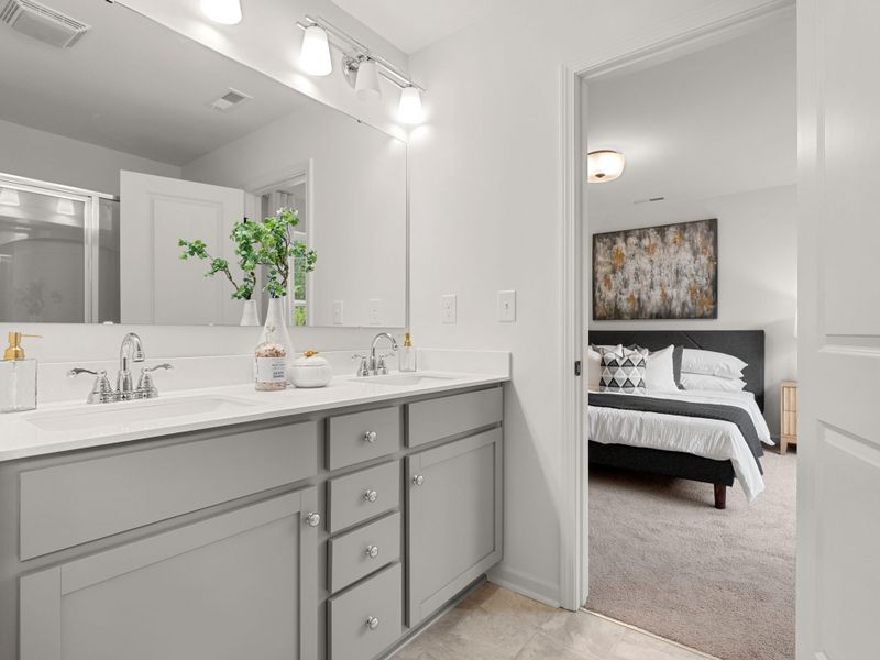 Furnished interior view inside a new home in Village Heights TH, Greensboro (Image 10).