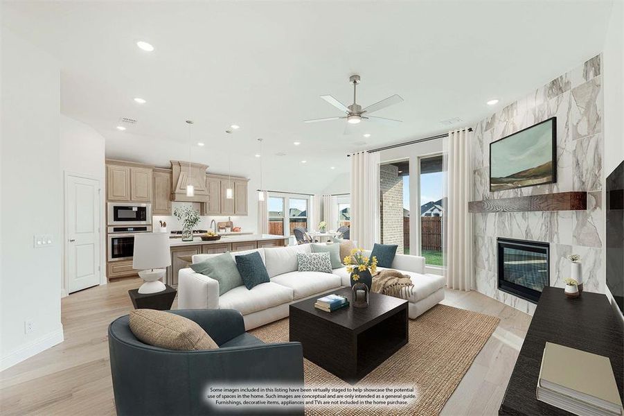 Furnished interior view inside a new home in Country Lakes Classic 50, Denton (Image 18).