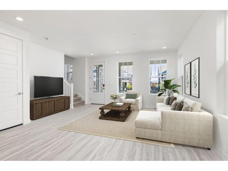 Furnished interior view inside a new home in Westerly, Erie (Image 9). Furnished interior view inside a new home in Westerly, Erie (Image 9).