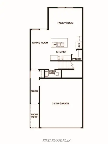 2D floor plan layout for the Ingram by D.R. Horton in Dowdy Ferry, Dallas, TX (Image 3).