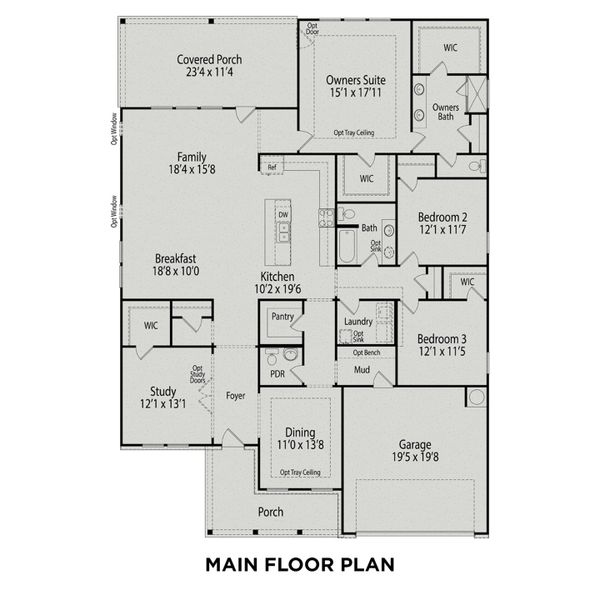 2D floor plan layout for the The Magnolia A by Davidson Homes LLC in Springvale South, Fuquay Varina, NC (Image 4). 2D floor plan layout for the The Magnolia A by Davidson Homes LLC in Springvale South, Fuquay Varina, NC (Image 4).