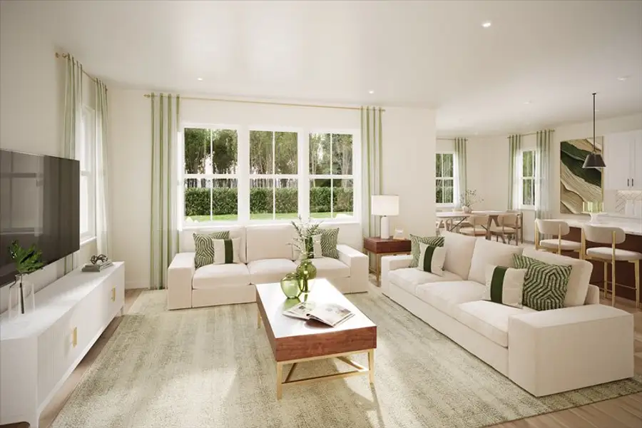 Representative furnished interior of a home built from the Meridian by Ryan Homes in Grande Dunes North Village, Longs (Image 3).