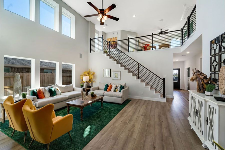 Furnished interior view inside a new home in Caney Mills, Conroe (Image 5).