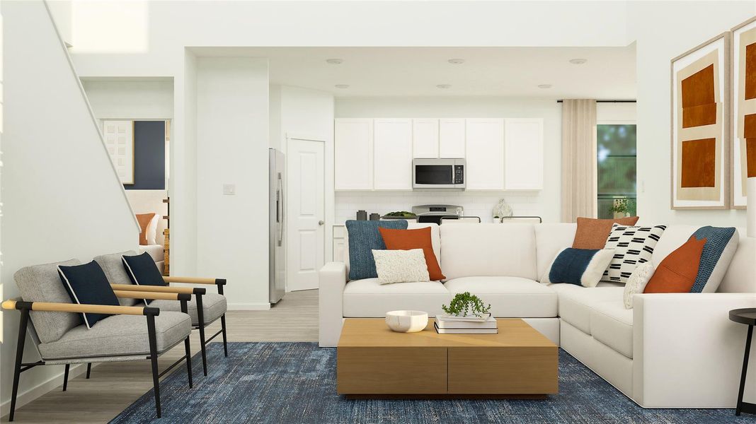 Furnished interior view inside a new home in Meadowlark Preserve: Lonestar Collection, Pflugerville (Image 20). Furnished interior view inside a new home in Meadowlark Preserve: Lonestar Collection, Pflugerville (Image 20).