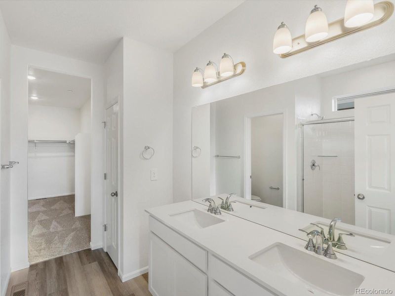 Furnished interior view inside a new home in Buffalo Highlands: The Flora Collection, Commerce City (Image 6).