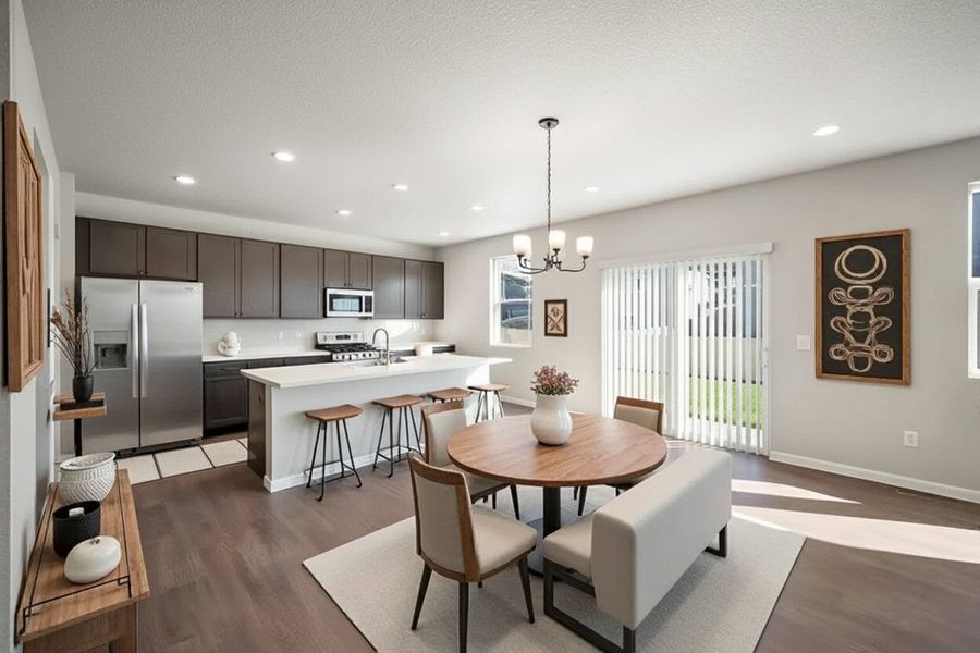 Furnished interior view inside a new home in Aspen Ranch, Fountain (Image 7).