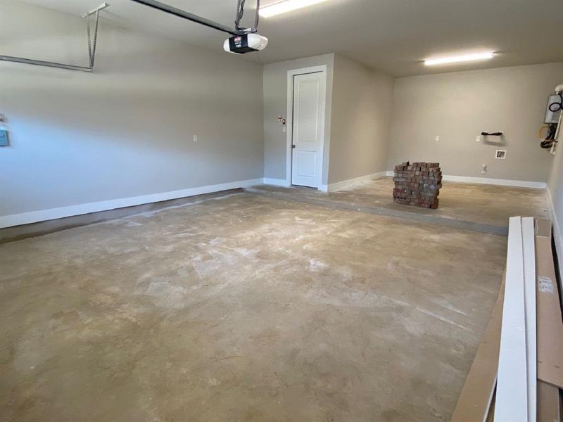 Garage with Large Storage Area