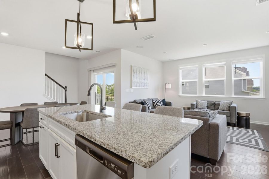 Furnished interior view inside a new home in , Charlotte (Image 39).