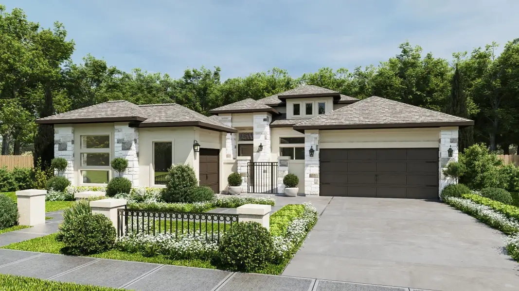 Representative exterior photo of a completed home built from the 3474S by Perry Homes in Elyson, Katy, TX (Image 3).