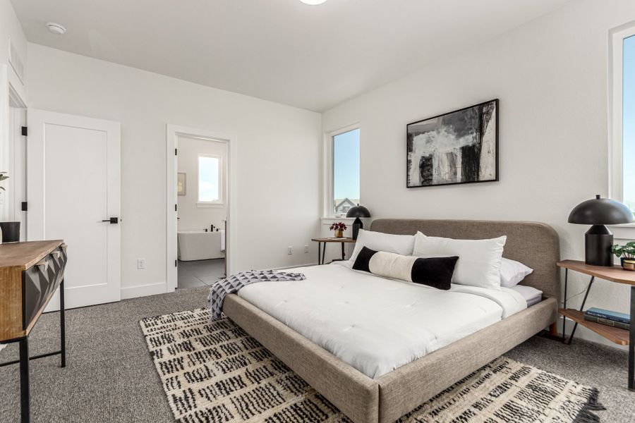 Furnished interior view inside a new home in West Grange, Longmont (Image 21).