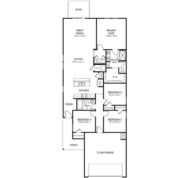 2D floor plan layout of this home in Kings Preserve, Jacksonville, FL (Image 2). 2D floor plan layout of this home in Kings Preserve, Jacksonville, FL (Image 2).