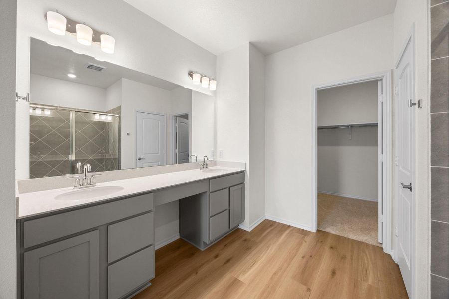 Furnished interior view inside a new home in Salerno - Classic Collection, Round Rock (Image 12).