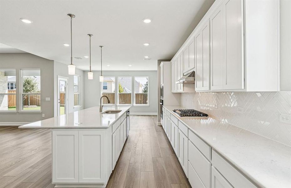 Abundant cabinet space in kitchen