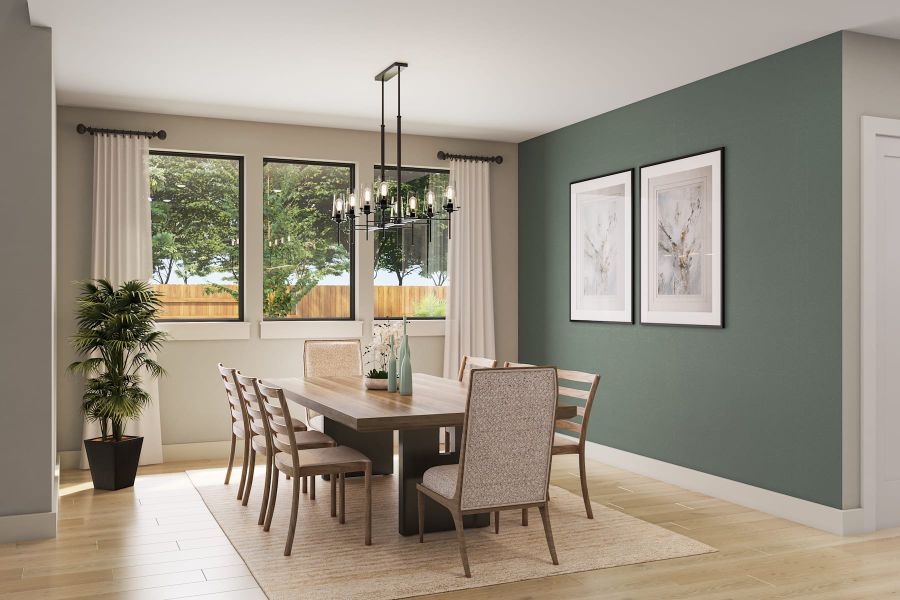 Representative furnished interior of a home built from the Camden by Tri Pointe Homes in Legacy Grove, Montgomery (Image 8).