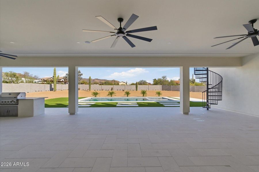 Oversized Covered Patio w Pool Views Oversized Covered Patio w Pool Views