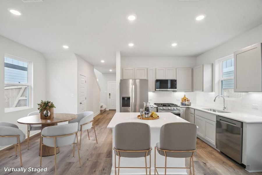 Furnished interior view inside a new home in Avery Centre, Round Rock (Image 9). Furnished interior view inside a new home in Avery Centre, Round Rock (Image 9).