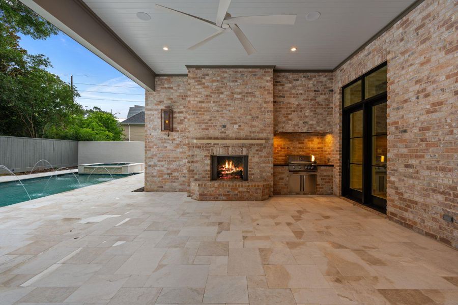 Exterior details and patio area of a home in , Houston (Image 3).