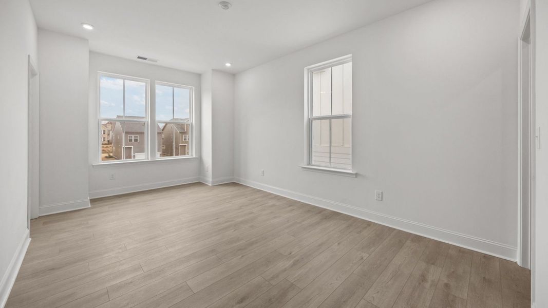 The Landon Plan in River District by DBR Homes in Charlotte, N.C - Bedroom