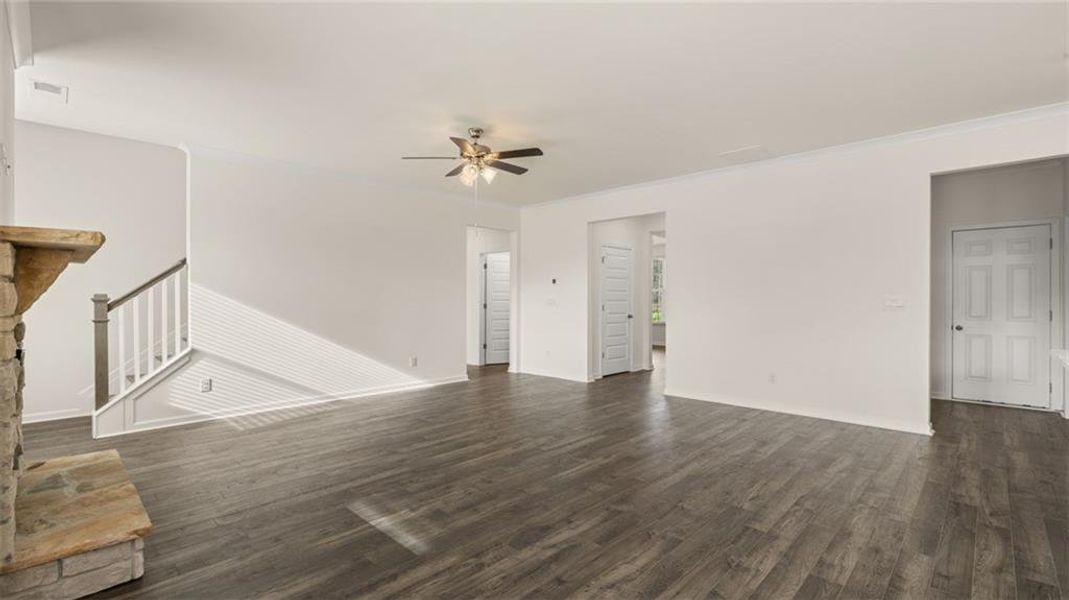 Spacious, unfurnished interior of a new home in Heritage Pointe, Senoia (Image 21). Spacious, unfurnished interior of a new home in Heritage Pointe, Senoia (Image 21).