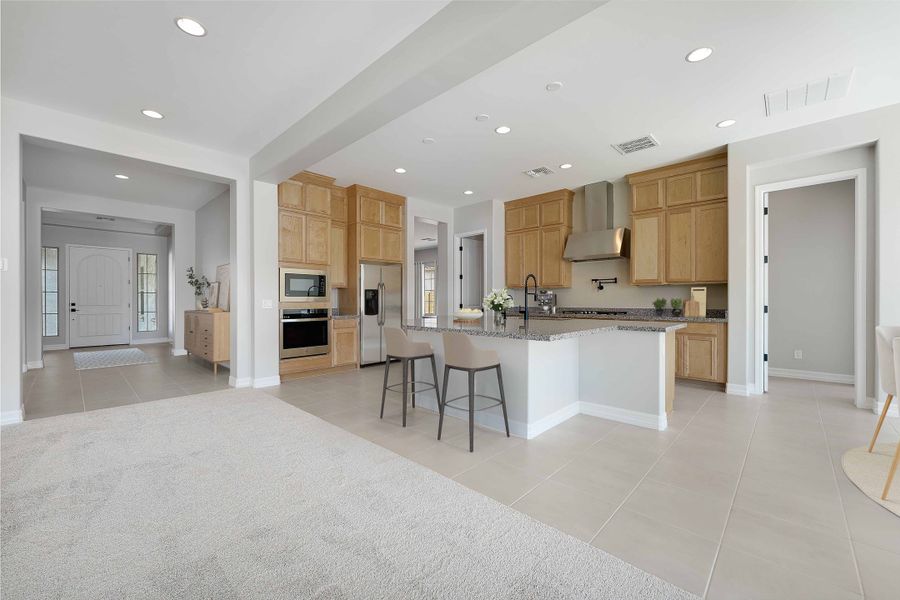 Furnished interior view inside a new home in Ellsworth Ranch Capstone Collection, Queen Creek (Image 8). Furnished interior view inside a new home in Ellsworth Ranch Capstone Collection, Queen Creek (Image 8).