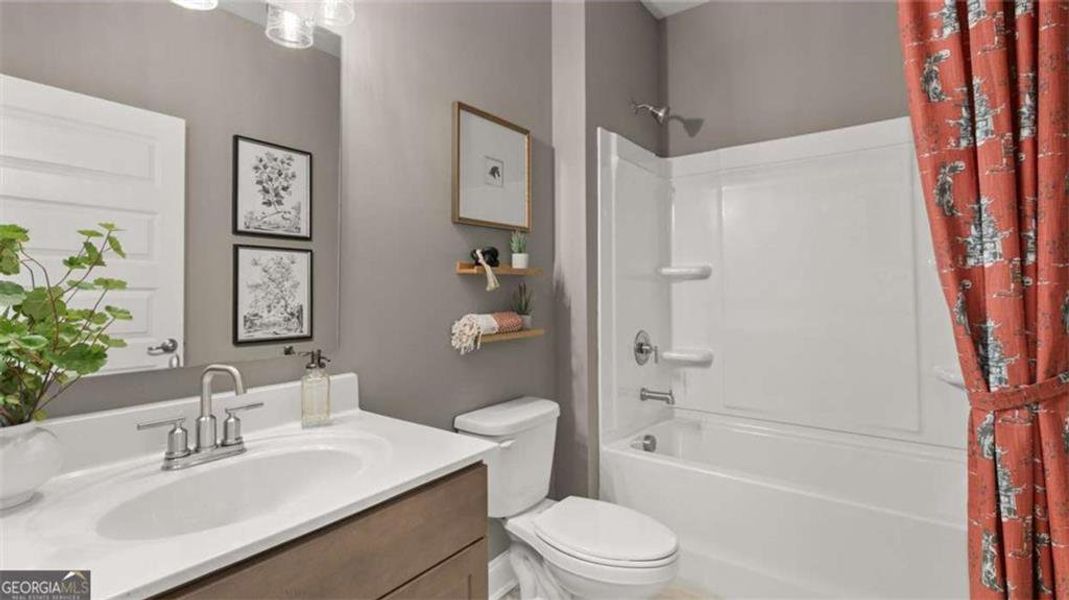 Furnished interior view inside a new home in Oak Ridge Meadows - Active Adult, Locust Grove (Image 8).