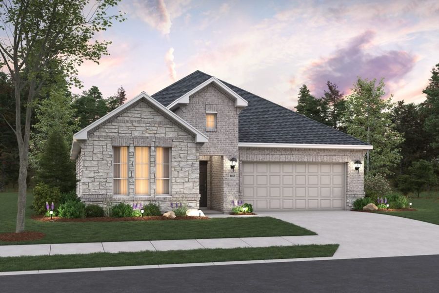 Representative exterior photo of a completed home built from the Rosewood Colony At Pinehurst Signature by Brohn Homes in Colony at Pinehurst, Pinehurst, TX (Image 12). Representative exterior photo of a completed home built from the Rosewood Colony At Pinehurst Signature by Brohn Homes in Colony at Pinehurst, Pinehurst, TX (Image 12).