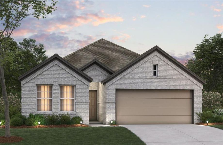 Front exterior of a new home in Tarrytown, Crowley, TX, highlighting curb appeal (Image 1). Front exterior of a new home in Tarrytown, Crowley, TX, highlighting curb appeal (Image 1).