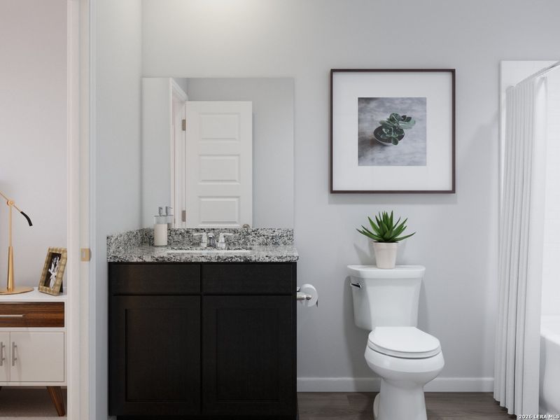 Furnished interior view inside a new home in Timber Creek, San Antonio (Image 19). Furnished interior view inside a new home in Timber Creek, San Antonio (Image 19).
