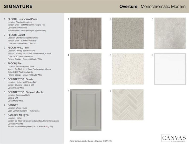 Sample of building materials used in homes in Bailey Fence, Dacula (Image 27).