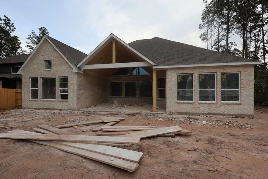 Front exterior of a new home in ARTAVIA 65' Homesites, Conroe, TX, highlighting curb appeal (Image 1). Front exterior of a new home in ARTAVIA 65' Homesites, Conroe, TX, highlighting curb appeal (Image 1).