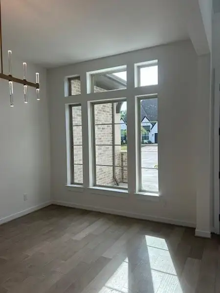 Beautiful windows provide light and appeal.
