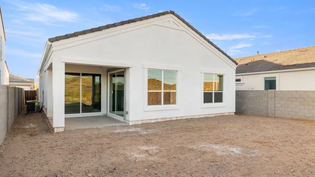 Exterior details and patio area of a home in The Ridge at Stone Butte, Phoenix (Image 3). Exterior details and patio area of a home in The Ridge at Stone Butte, Phoenix (Image 3).