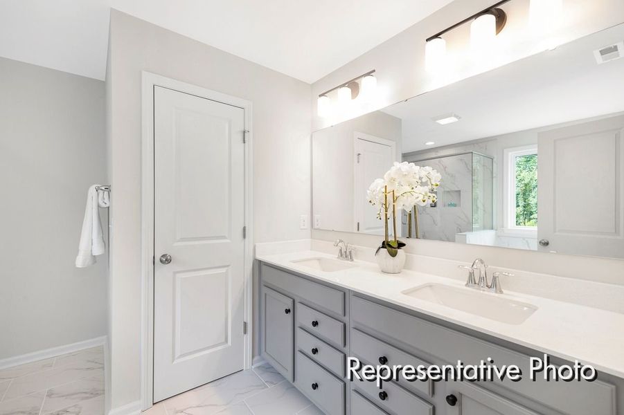 Furnished interior view inside a new home in Lake Royale, Louisburg (Image 22).