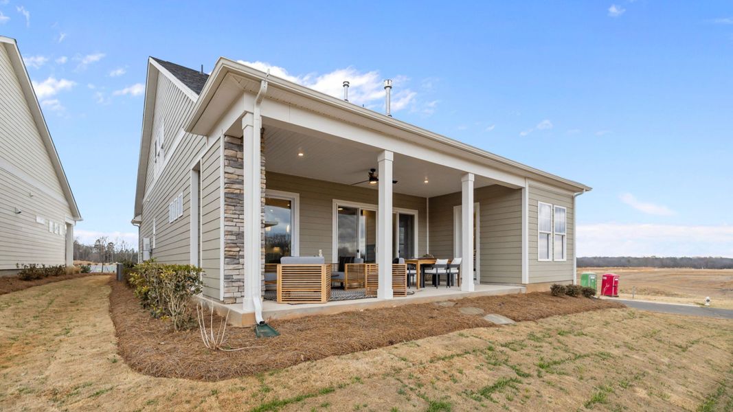The Enthusiast Plan by DBR Homes with a spacious rear porch in Fort Mill, SC