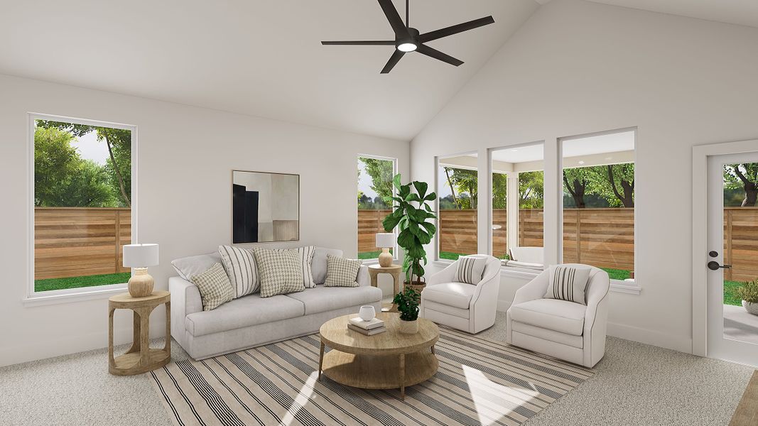 Representative furnished interior of a home built from the Juniper by Tri Pointe Homes in Landmark, Denton (Image 8).