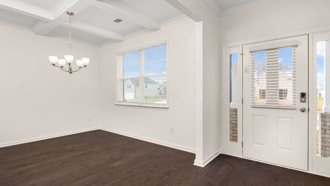 Representative unfurnished interior of a home built from the Marlene by D.R. Horton in Evergreen Crossing, Locust Grove (Image 17). Representative unfurnished interior of a home built from the Marlene by D.R. Horton in Evergreen Crossing, Locust Grove (Image 17).