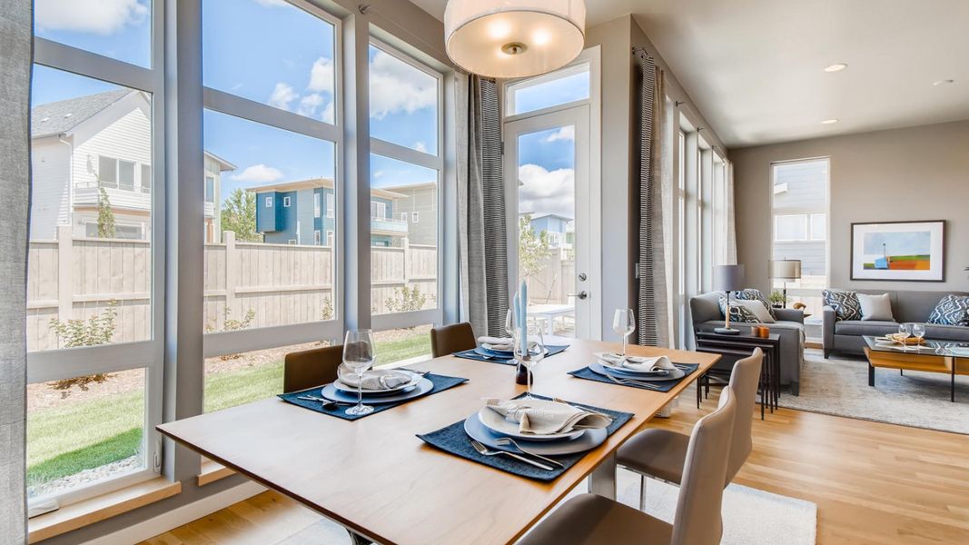 Representative furnished interior of a home built from the 2100 2-Story Front Load by Markel Homes in West Grange, Longmont (Image 15).