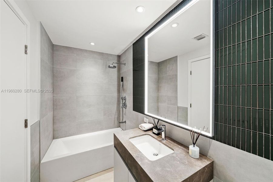 Furnished interior view inside a new home in , Miami Beach (Image 12).