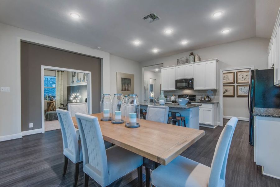 Representative furnished interior of a home built from the Asher by Chesmar Homes in Buffalo Crossing, Cibolo (Image 12).